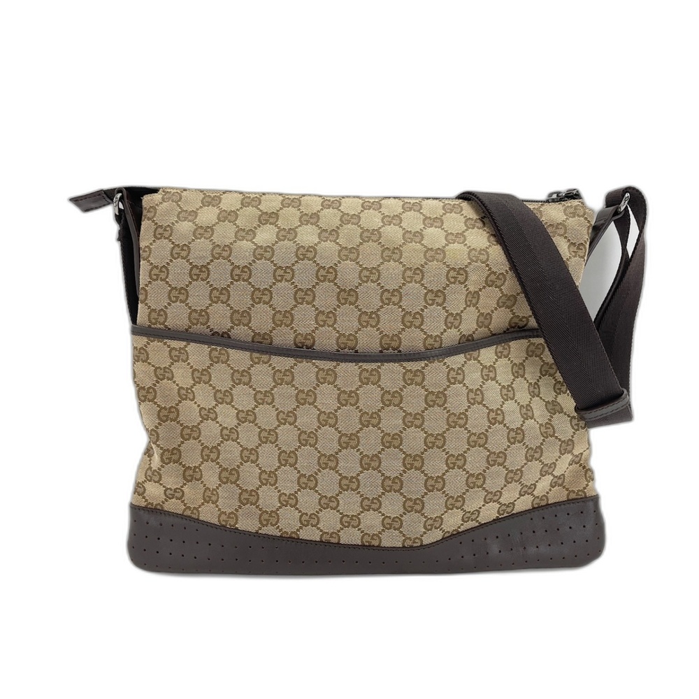 Gucci GG Canvas Shoulder Bag, Brown